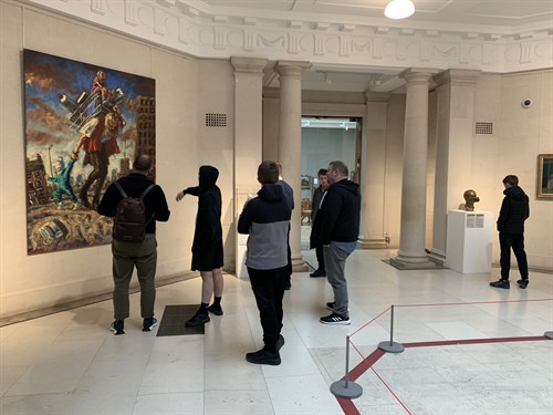 Beverley Ferens Art Gallery Students Admiring Artwork