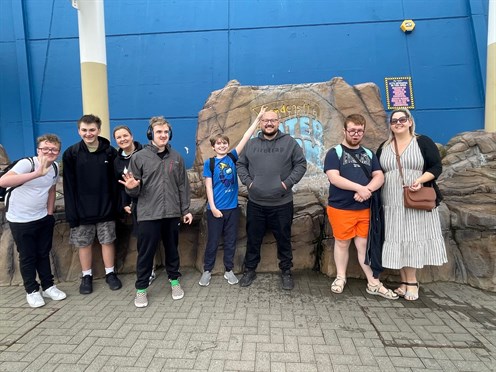 Whinfell Blackpool Trip Students And Staff At The Sandcastle Water Park