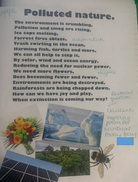 Students Poem Polluted Nature
