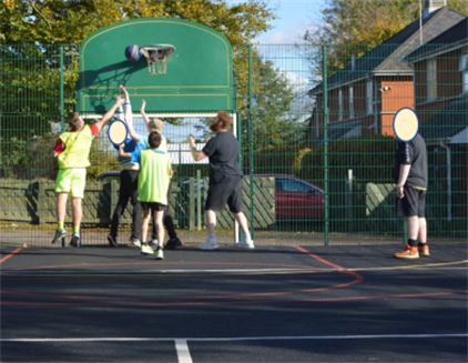 Basketball Tournament Students During Match