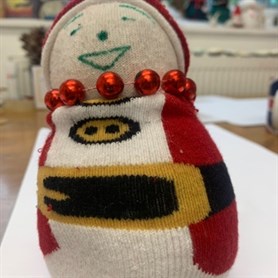 Upcycled Sock Santa