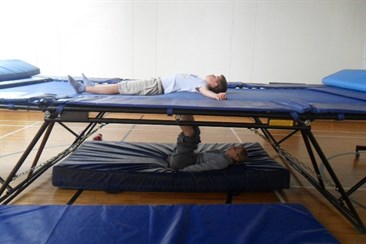 Students On Trampoline
