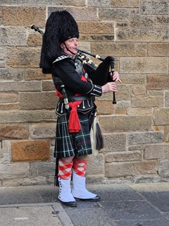 Pipe Playing Man In A Kilt